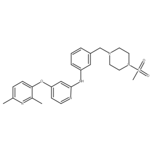 4-(2,6-Dimethylpyridin-3-yl)oxy-N-{3-[(4-methylsulfonyl-piperazin-1-yl)methyl]phenyl}pyridin-2-amine Structure