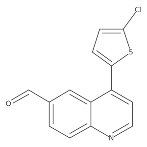 4-(5-Chlorothiophen-2-yl)quinoline-6-carbaldehyde结构式