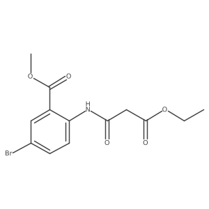 Methyl 5-bromo-2-[(3-ethoxy-3-oxopropanoyl)amino]benzoate结构式
