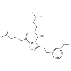 N4,N5-Bis[2-(dimethylamino)ethyl]-3-[[(3-methoxyphenyl)thio]methyl]-4,5-isoxazoledicarboxamide Structure
