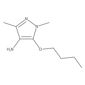 5-Butoxy-1,3-dimethyl-1h-pyrazol-4-amine结构式