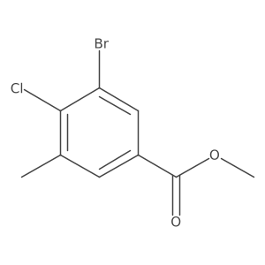Methyl 3-Bromo-4-chloro-5-methylbenzoate结构式