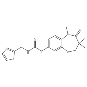 CN1C(=O)C(C)(C)COc2cc(NC(=O)NCc3cccs3)ccc21结构式