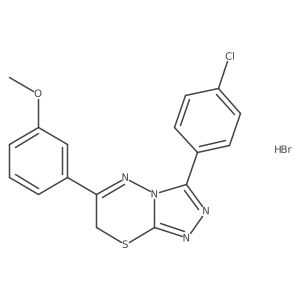 3-(4-chlorophenyl)-6-(3-methoxyphenyl)-7H-[1,2,4]triazolo[3,4-b][1,3,4]thiadiazine hydrobromide Structure