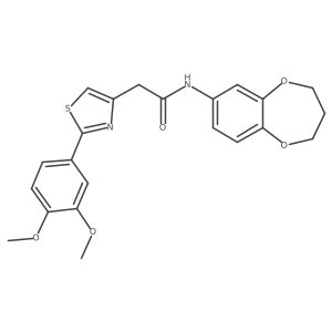 N-(3,4-dihydro-2H-1,5-benzodioxepin-7-yl)-2-[2-(3,4-dimethoxyphenyl)-1,3-thiazol-4-yl]acetamide结构式