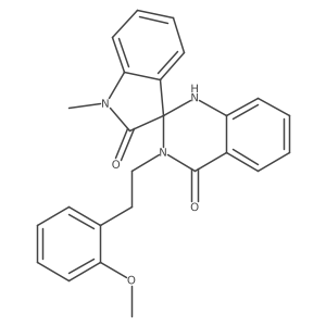 3'-[2-(2-methoxyphenyl)ethyl]-1-methyl-1'H-spiro[indole-3,2'-quinazoline]-2,4'(1H,3'H)-dione结构式