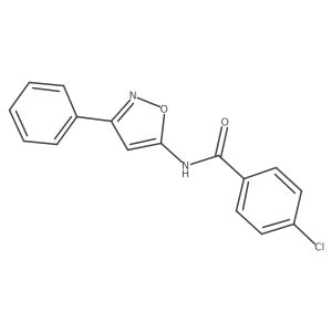 4-chloro-N-(3-phenyl-1,2-oxazol-5-yl)benzamide结构式