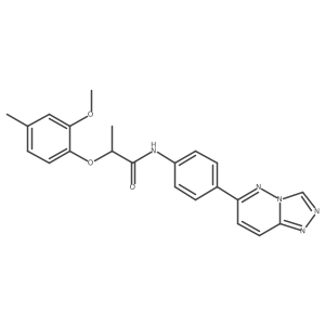 N-(4-([1,2,4]triazolo[4,3-b]pyridazin-6-yl)phenyl)-2-(2-methoxy-4-methylphenoxy)propanamide Structure
