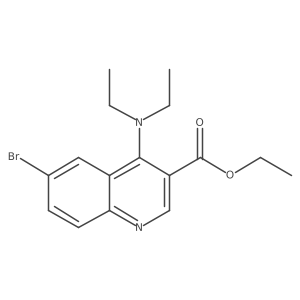 Ethyl 6-bromo-4-(diethylamino)quinoline-3-carboxylate结构式