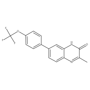 3-Methyl-7-[4-(trifluoromethoxy)phenyl]-2(1H)-quinoxalinone Structure
