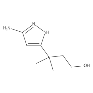 3-(3-amino-1H-pyrazol-5-yl)-3-methylbutan-1-ol Structure
