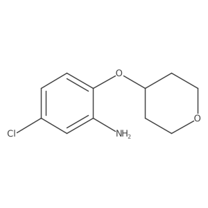 5-Chloro-2-[(tetrahydro-2H-pyran-4-yl)oxy]benzenamine Structure