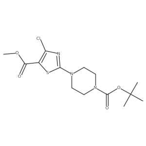 Tert-butyl 4-[4-chloro-5-(methoxycarbonyl)-1,3-thiazol-2-yl]piperazine-1-carboxylate Structure