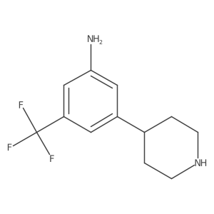 3-(Piperidin-4-yl)-5-(trifluoromethyl)aniline结构式