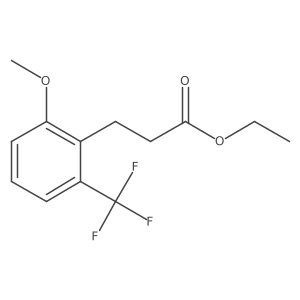 Benzenepropanoic acid, 2-methoxy-6-(trifluoromethyl)-, ethyl ester结构式