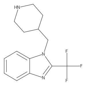 1-(piperidin-4-ylmethyl)-2-(trifluoromethyl)-1H-benzimidazole结构式