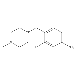 3-Fluoro-4-((4-methylpiperazin-1-YL)methyl)aniline结构式
