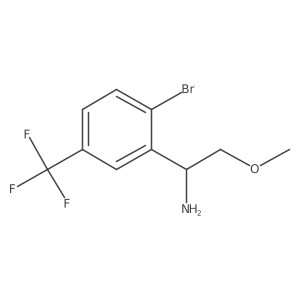 (R)-1-(2-Bromo-5-(trifluoromethyl)phenyl)-2-methoxyethan-1-amine Structure