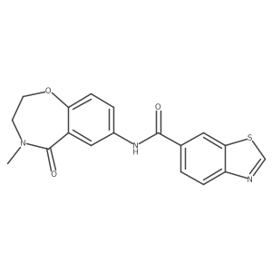 N-(4-methyl-5-oxo-2,3,4,5-tetrahydro-1,4-benzoxazepin-7-yl)-1,3-benzothiazole-6-carboxamide Structure