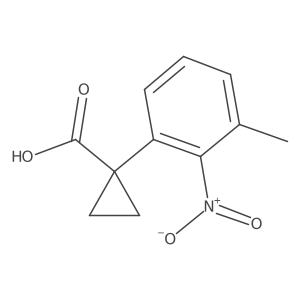 1-(3-Methyl-2-nitrophenyl)cyclopropane-1-carboxylic acid Structure