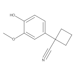 1-(4-Hydroxy-3-methoxyphenyl)cyclobutane-1-carbonitrile Structure