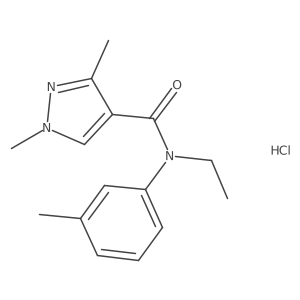 N-ethyl-1,3-dimethyl-N-(m-tolyl)-1H-pyrazole-4-carboxamide hydrochloride Structure