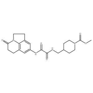 methyl 4-((2-oxo-2-((4-oxo-2,4,5,6-tetrahydro-1H-pyrrolo[3,2,1-ij]quinolin-8-yl)amino)acetamido)methyl)piperidine-1-carboxylate结构式