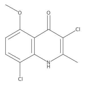 3,8-Dichloro-4-hydroxy-5-methoxy-2-methylquinoline结构式
