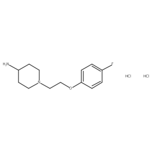 1-[2-(4-Fluorophenoxy)ethyl]piperidin-4-amine dihydrochloride结构式