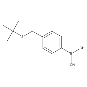 (4-((tert-Butylthio)methyl)phenyl)boronic acid结构式