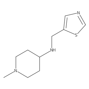 1-Methyl-N-(thiazol-5-ylmethyl)piperidin-4-amine结构式