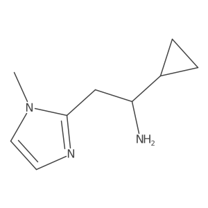 1-Cyclopropyl-2-(1-methyl-1h-imidazol-2-yl)ethan-1-amine Structure