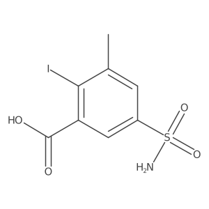 2-Iodo-3-methyl-5-sulfamoylbenzoic acid Structure