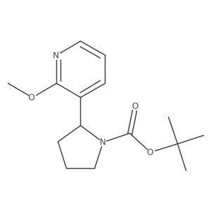 tert-Butyl 2-(2-methoxypyridin-3-yl)pyrrolidine-1-carboxylate结构式