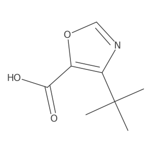 4-(Tert-butyl)oxazole-5-carboxylic acid结构式