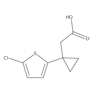 2-[1-(5-Chlorothiophen-2-yl)cyclopropyl]acetic acid Structure