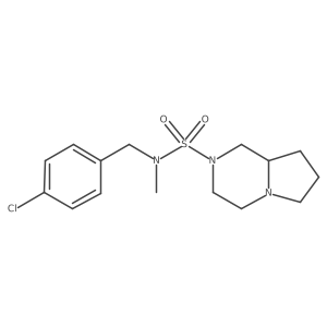 N-[(4-chlorophenyl)methyl]-N-methyl-octahydropyrrolo[1,2-a]piperazine-2-sulfonamide Structure