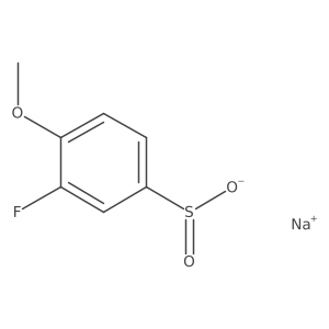 Sodium 3-fluoro-4-methoxybenzene-1-sulfinate结构式