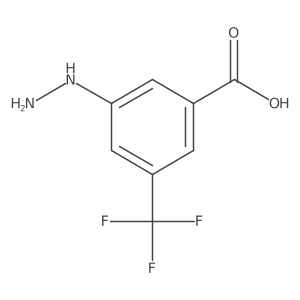 3-Hydrazinyl-5-(trifluoromethyl)benzoic acid结构式