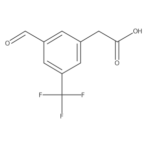 [3-Formyl-5-(trifluoromethyl)phenyl]acetic acid Structure