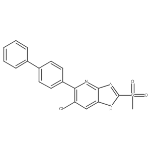 6-chloro-2-methylsulfonyl-5-(4-phenylphenyl)-1H-imidazo[4,5-b]pyridine Structure