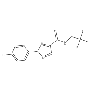 2-(4-fluorophenyl)-N-(2,2,2-trifluoroethyl)-2H-tetrazole-5-carboxamide结构式