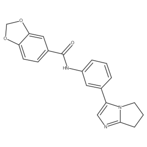 N-(3-(6,7-dihydro-5H-pyrrolo[1,2-a]imidazol-3-yl)phenyl)benzo[d][1,3]dioxole-5-carboxamide Structure