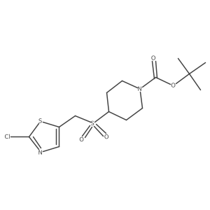 tert-Butyl 4-(((2-chlorothiazol-5-yl)methyl)sulfonyl)piperidine-1-carboxylate结构式