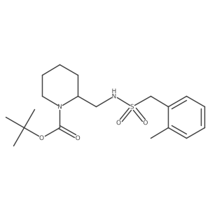 tert-Butyl 2-((o-tolylmethylsulfonamido)methyl)piperidine-1-carboxylate Structure