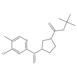 tert-Butyl 3-((4-chloro-5-methylpyrimidin-2-yl)sulfinyl)pyrrolidine-1-carboxylate结构式