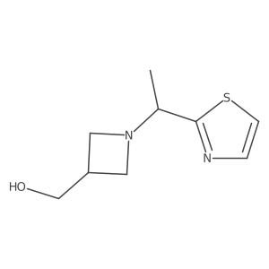 (1-(1-(Thiazol-2-yl)ethyl)azetidin-3-yl)methanol Structure