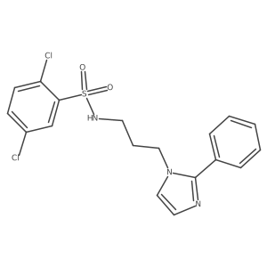 2,5-dichloro-N-(3-(2-phenyl-1H-imidazol-1-yl)propyl)benzenesulfonamide结构式