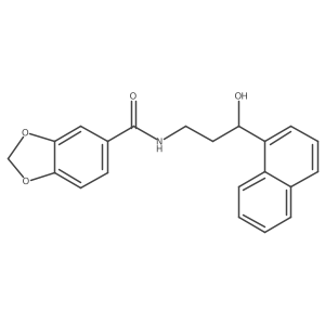 N-(3-hydroxy-3-(naphthalen-1-yl)propyl)benzo[d][1,3]dioxole-5-carboxamide Structure