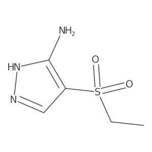 4-(Ethylsulfonyl)-1H-pyrazol-5-amine结构式